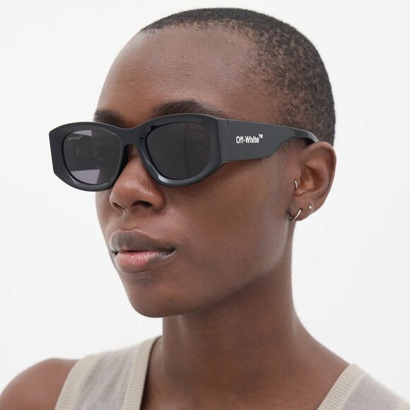 Off-White Women Sunglasses Black Grey Cat Eye OERI041 JOAN 1007 NEW AUTHENTIC main image 8
